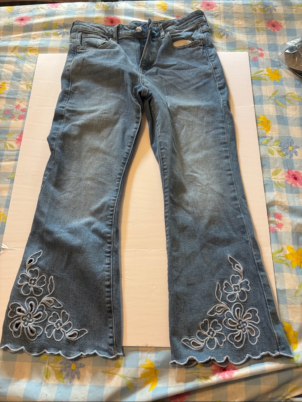 Girl’s Gap 14 Plus Blue Embroidered Flare Jeans